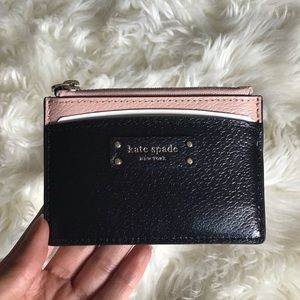 NWT Kate Spade Black and Pink Cardholder